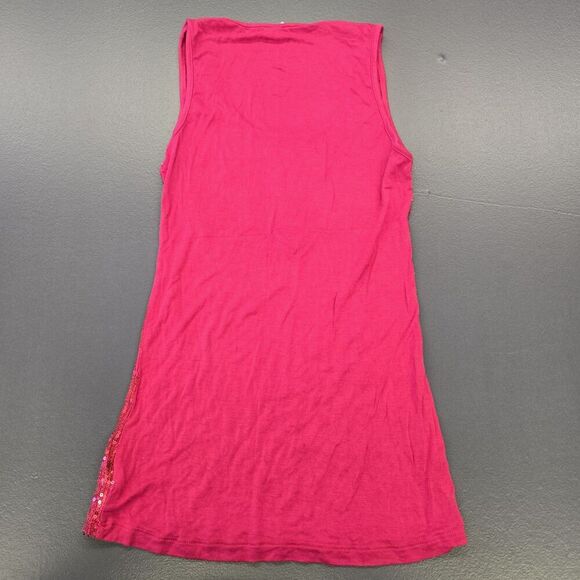 Studio Y Women’s Y2k Tank Top SZ Small Fuchsia Sequence (A30) - Picture 3 of 5